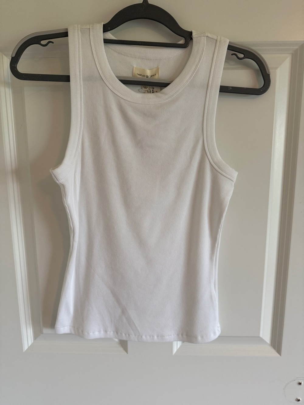 NWT Thread & Supply White Ribbed Tank Top - Classic Essentials